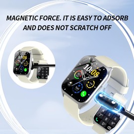 BOVUGAC for DUSONLAP MT65 Smart Watch Charger, Magnetic Replacement USB Charging Cable Compatible with DUSONLAP MT65 Smart Watch Accessories(Black)