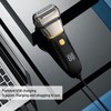 Men Cordless Electric Face Shaver Digital Display USB Rechargeable Washable