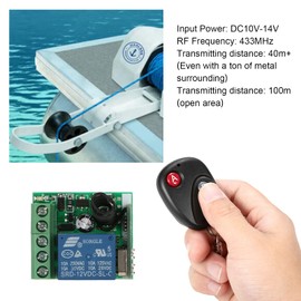 Eacam Smart Home 433Mhz DC 12V 1CH Wireless Remote Switch Relay Receiver Transmitter Universal Remote Control Switch Module and RF Transmitter Remote Controls 1527