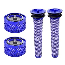 Goodsby 4 Pack Replacement Pre & Post Motor HEPA Filter for Dyson V6 DC58 DC59 DC62 DC72 DC74 SV03 SV04 SV05 SV06 SV07 SV08 SV09 Absolute Animal Motorhead Vacuum Cleaner Part # 965661-01, 966741-01