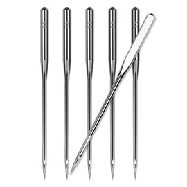 50 Pcs Universal Size 90/14 Sewing Machine Needles, Heavy Duty Sewing Machine Needles for Embroidery Leather Jeans, Compatible with Kind of Home Sewing Machine