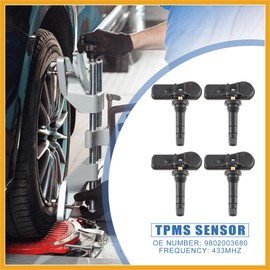 Partuto 4pcs 9802003680 TPMS Sensor for Citroen Berlingo Multispace 08-20 Replacement