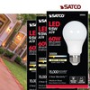 Satco S9594 9.5W A19 LED Bulb, 3000K Soft White, E26