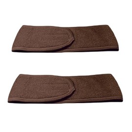WESTEND CHOICE 2 Pack Spa Headband Facial Head Wrap Adjustable Makeup Terry Cloth Hairband for Washing Face Bath Shower Yoga Sport Women & Girls Hair band Makeup Headbands (Brown)