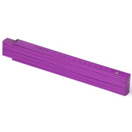 Metrie BL52 Folding Rule, Duplex Scale, 2 Metres, Colourful, purple