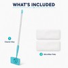 Long-Handle Baseboard Cleaner Mop, 112 cm Swivel Cleaning Tool with