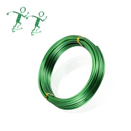 18 Gauge 1mm Green Aluminum Craft Wire,45m Bendable Metal Crafting Wire for Sculpting,Bike Modelling Skeleton Crafting Floral Making Wire,Jewelry Making Wire,Binding Wire for Xmas Wreath Wire