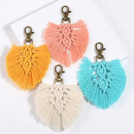lijun Keychain for Women Bag Car Key Chain Tassels Bag Charm Holder Ornaments Keychain