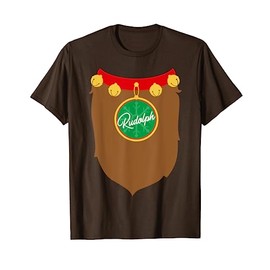 Reindeer Costume Christmas Rudolph Santa Holiday Gift T-Shirt