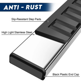 Para Silverado/Sierra 1500 2500 2007-2018 doble cabina estriberas de 6" peldaños laterales