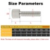 FEEIMOL Knurled Thumb Screws Stainless Steel Flat Head Knurled Machine