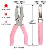 CheeMuii 3 Pieces Metal Handheld Paper Punch Single-Hole Tag Punch