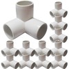 12Pack 3-Way PVC Fittings,1" Elbow Fittings for Build Heavy Duty