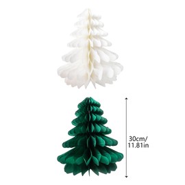 Dmnnlp Pack of 6 Paper Christmas Tree Decoration, Mini Table Tree, Foldable Christmas Tree, Honeycomb Paper Trees, Table Decoration Christmas, Paper Christmas Tree, 30 cm