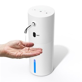 WRISIN WRISIN Touchless Automatic Soap Dispenser 15.2 oz, Stainless Steel Nozzle, 6 Adjustable Settings & 3rd Gen. Smart Sensor, Silent Hands-Free for Kitchen/Bathroom/ToiletWhite