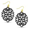 ZENZII Modern Damask Pattern Resin Earring (Black)