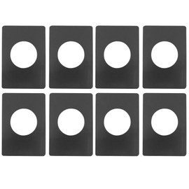 8Pack Door Knob/Deadbolt Reinforcement Plate Matte Black, Door Lock Fixing Cover Filler Repair Backplate Kit, Door Handle Hole Reinforcer
