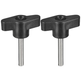 uxcell 2Pcs Clamping Screw Knob, M5 x 35mm Metric 304 Stainless Steel T Shaped Thumb Screws Handle for Quick Remove Hand Tightening Knob Replacement