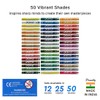 Doms 50 Assorted Colour Shades Oil Pastels - Rich Bright