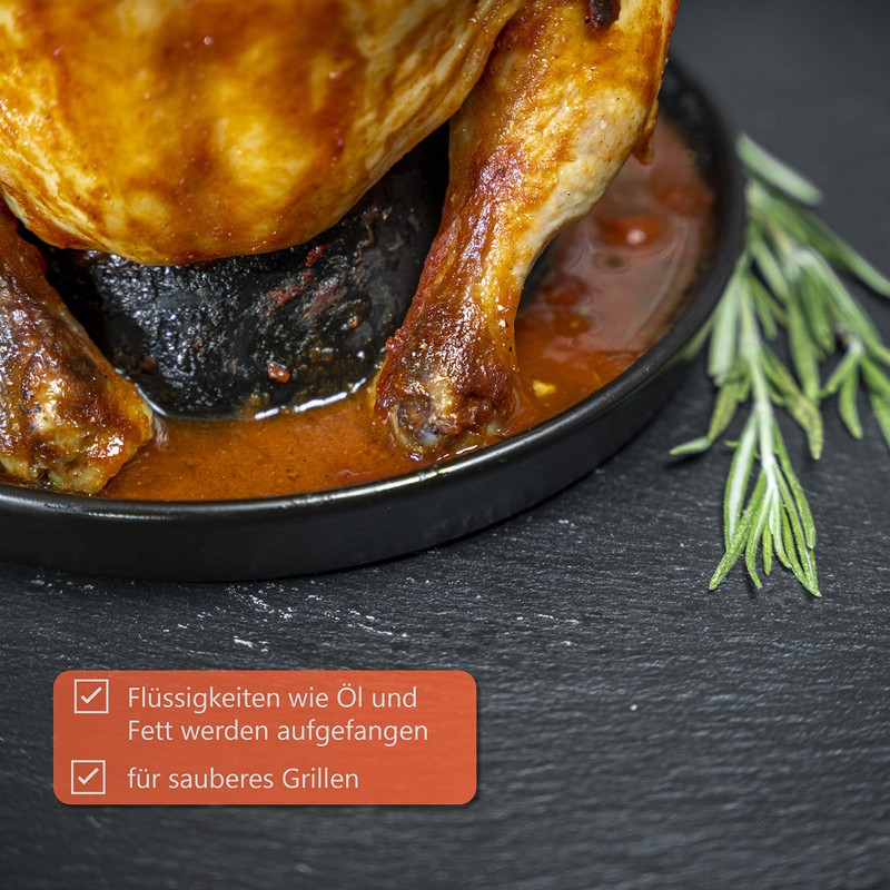 bremermann Chicken Roaster, Poultry Holder Made of Stoneware, Chicken Grill