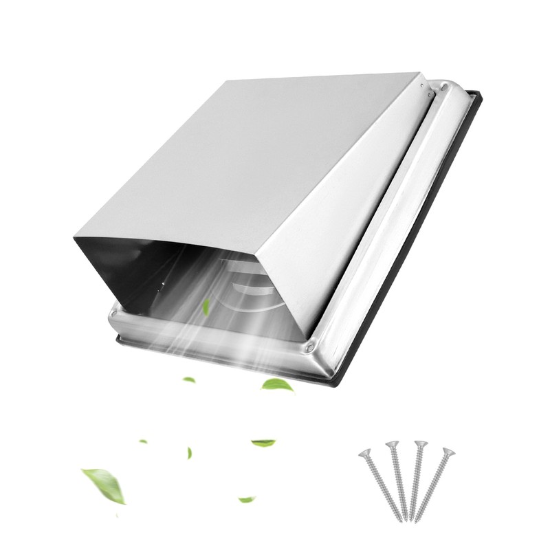 QWORK® Cowled External Air Vent Cover 100mm 4 Inch 304