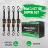 MOTO4U Retractable Ratchet Straps,1" x 6' Self Ratcheting Ratchet Tie