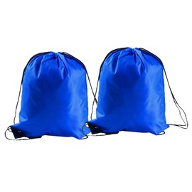 Caprilite 2 x School Drawstring Bag Sport Gym Swim PE Dance Sports Book Ballet Waterproof (Royal Blue)