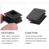 METALLIXITY Square Tube End Cap(20 x 20mm) 12Pcs, Plastic Plugs
