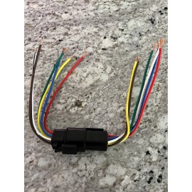 Deutsch 18 AWG Black Deutsch DTM 6 Pin Automotive Wire Waterproof Connector