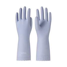 Wahoo PVC Dishwashing Cleaning Gloves, Reusable Unlined Kitchen Gloves, Non-Slip, Large
