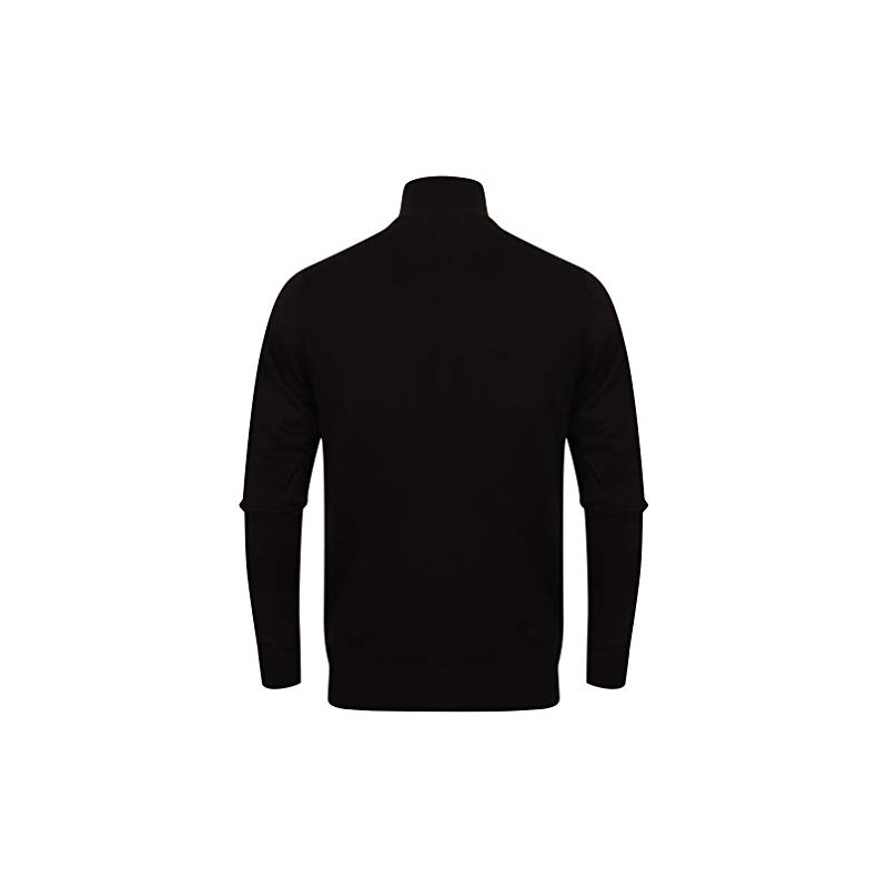 Kensington Eastside Men's Funnel Neck Quarter Zip Pullover, black