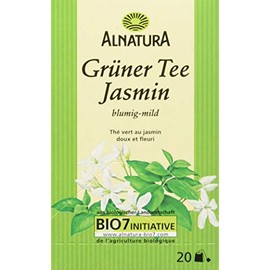 Alnatura Organic Green Tea Jasmine, 20 Bags, Pack of 6 (6 x 30 g)