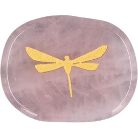 Daumen-Sorgenstein, Entspannungs-Handstein-Kristall, Angstlinderung, Chakra-ausgleichender Taschenstein, Handmassage mit Geschenkbox, Großes Ovales Massage-Spa (Rosenquarz)