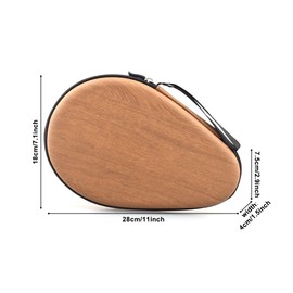 MiOYOOW Table Tennis Bat Case Cover, Hard Shell Table Tennis Bat Storage Bag, Ping Pong Paddle Case with Zip, Holds 2 Bats with Short Handle