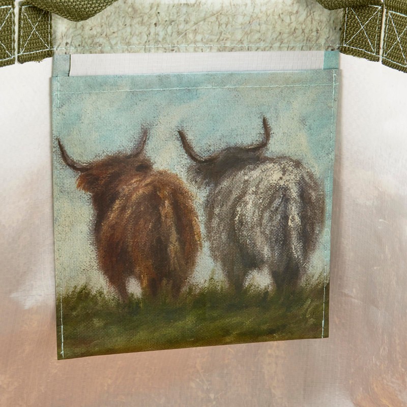 Primitives by Kathy Highland Cows Shopping Tote