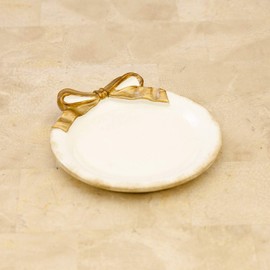 Akizuki Boeki KST18072-2 Jewelry Storage, White, W 3.9 x D 4.3 x H 0.8 inches (10 x 11 x 2