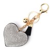 LCHULLE Bling Glitter Keychain Crystal Rhinestone Love Heart Design Key