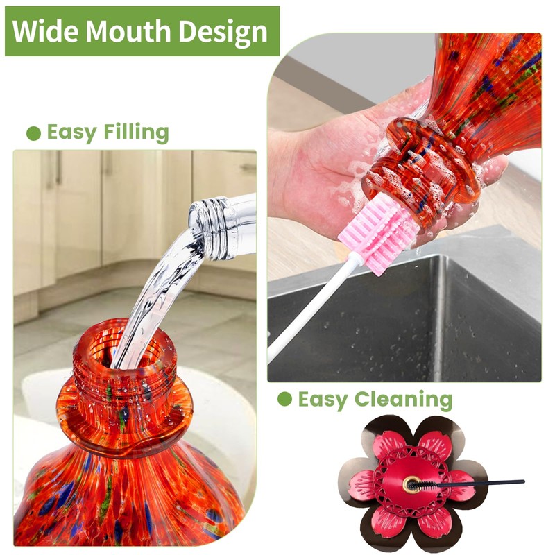 Hummingbird Feeder, BOLITE Glass Hummingbird Feeders for Outdoors Hanging, Hand