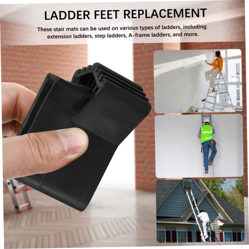 TEHAUX 4 Pcs Ladder Feet Protector Pads Non Slip Plastic