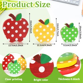 Back to School Decorations Wooden Retro Apple Table Signs Rustic Apple Tiered Tray Decor First Day of School Classroom Centerpieces