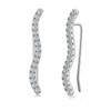 Earrings Silver for Women, Earrings Climber Stud Earrings with 5A