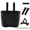Muimurex Front Bicycle Basket, Plastic Handlebar Storage Basket Black