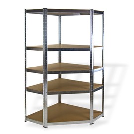 DER875 Corner Shelving Unit Storage Shelf Cellar Shelf Workshop Shelving Heavy Duty Shelving Unit 5 Shelves for 875 kg