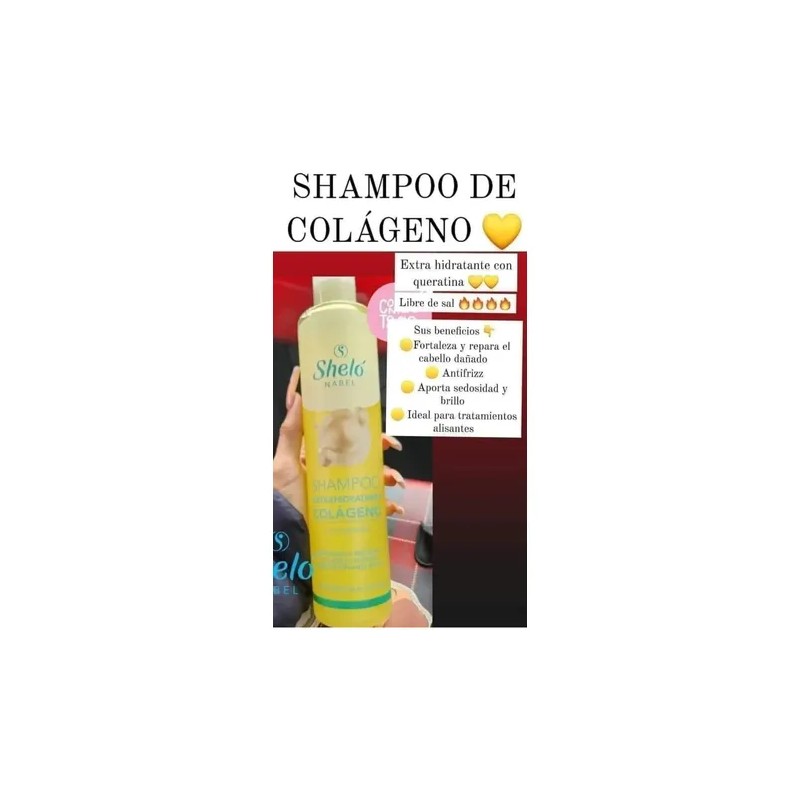 2 Shampoo Extra Hidratante Colágeno Reparador Sheló Nabel