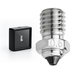 Upgrade Tungsten Carbide Tip Bimetal V6 0.6mm Nozzles High Thermal Conductivity Abrasion Resistance 3D Printer v6 My Nozzle for Prusa i3 MK3S / Mini i3 Mega/Kobra/Kobra Neo 3D Printer