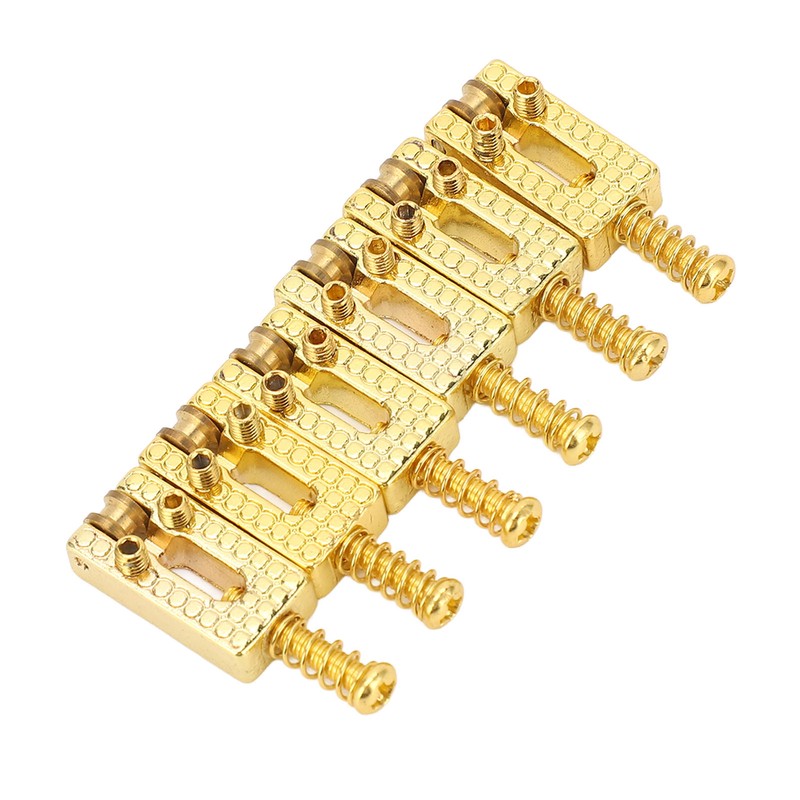 6Pcs Guitar Bridge Roller Saddles Height Adjustable Vintage Style Electric