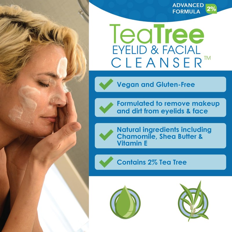EyeEco Advanced Tea Tree Eyelid and Facial Cleanser - 50mL