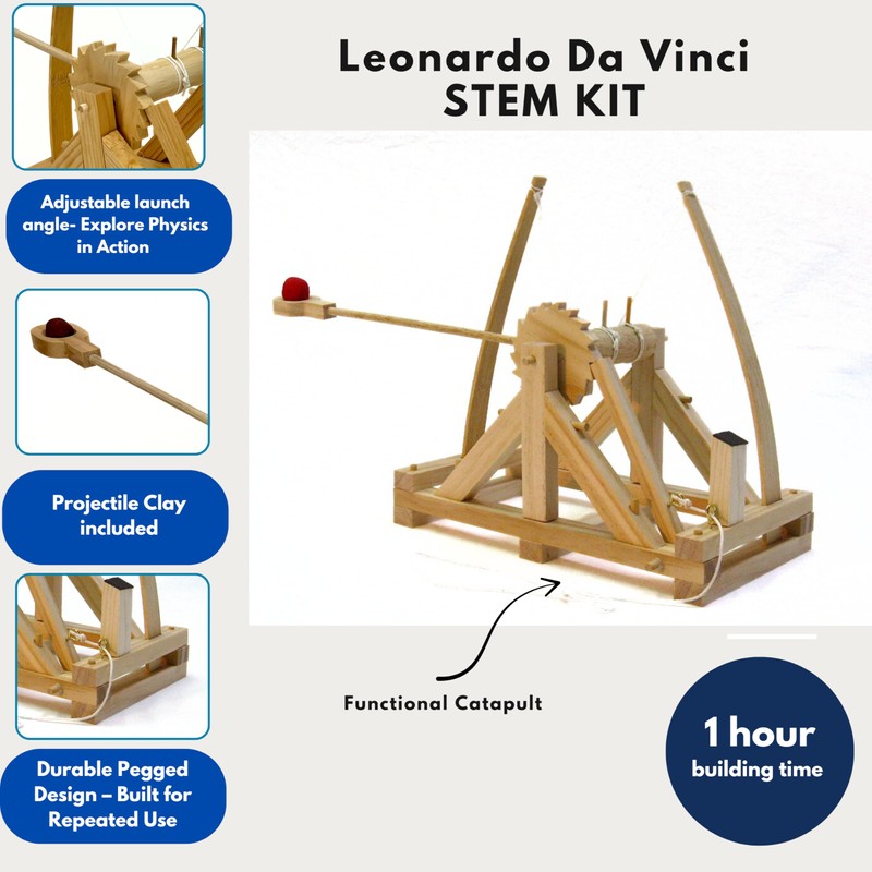 Pathfinders STEM Kits – Leonardo da Vinci Catapult kit |