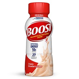 BOOST Original Nutritional Drink, Creamy Strawberry, 8 fl oz (Pack of 24)