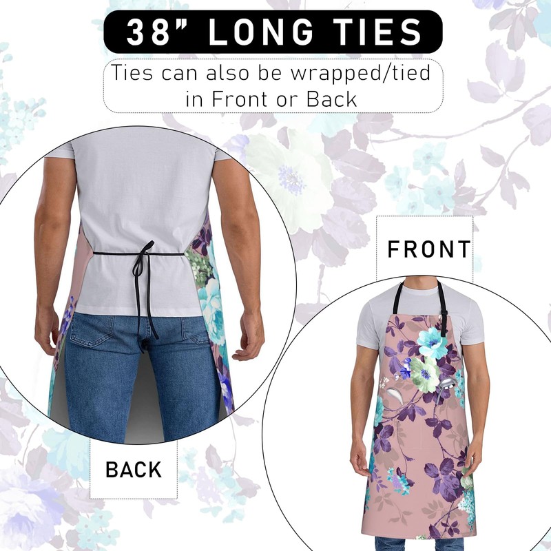 cromcu Capybara Apron,Oxford Fabric Adjustable Kitchen Apron with 2 Pockets,Waterproof
